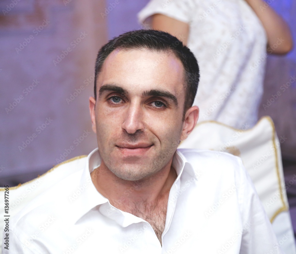 Closeup portrait of a handsome man looking portrait men Closeup portrait of a handsome man looking portrait men