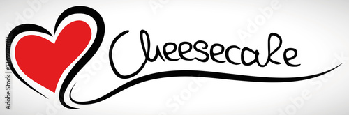 Heart Shape Illustration Cheesecake