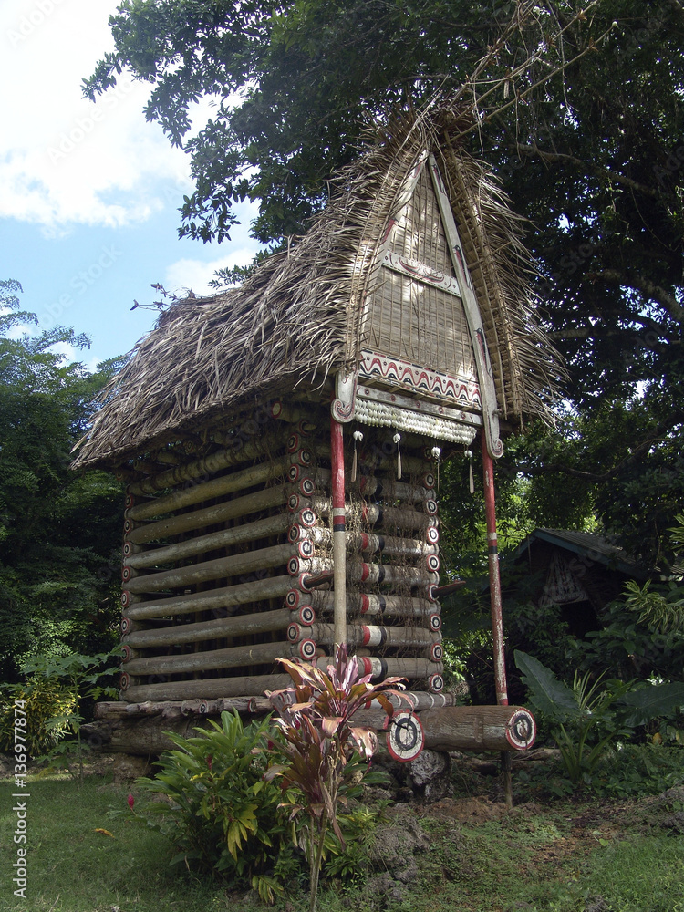 A traditional Yam House next to Bweka Lodge near Oluweta village on