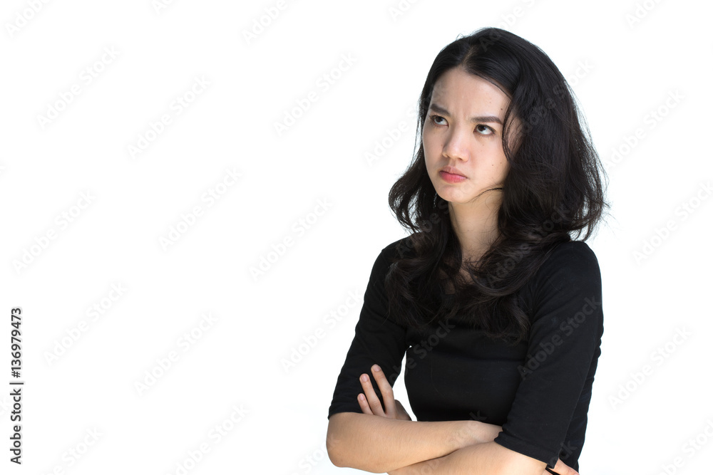 Portrait of an Asian beauty isolated on white Portrait of an Asian beauty isolated on white