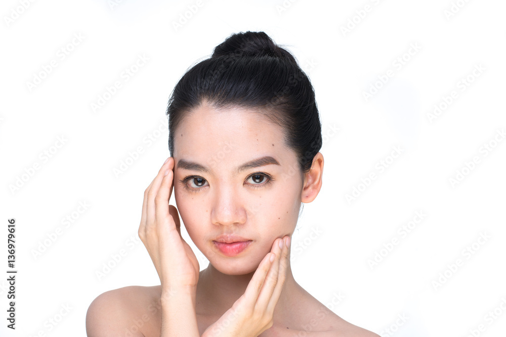 Portrait of an Asian beauty isolated on white Portrait of an Asian beauty isolated on white