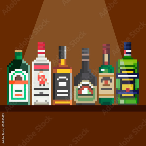 pixel alcohol pattern