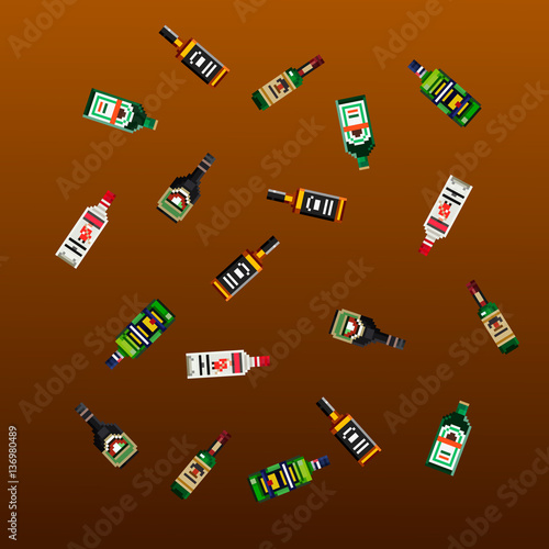 pixel alcohol pattern