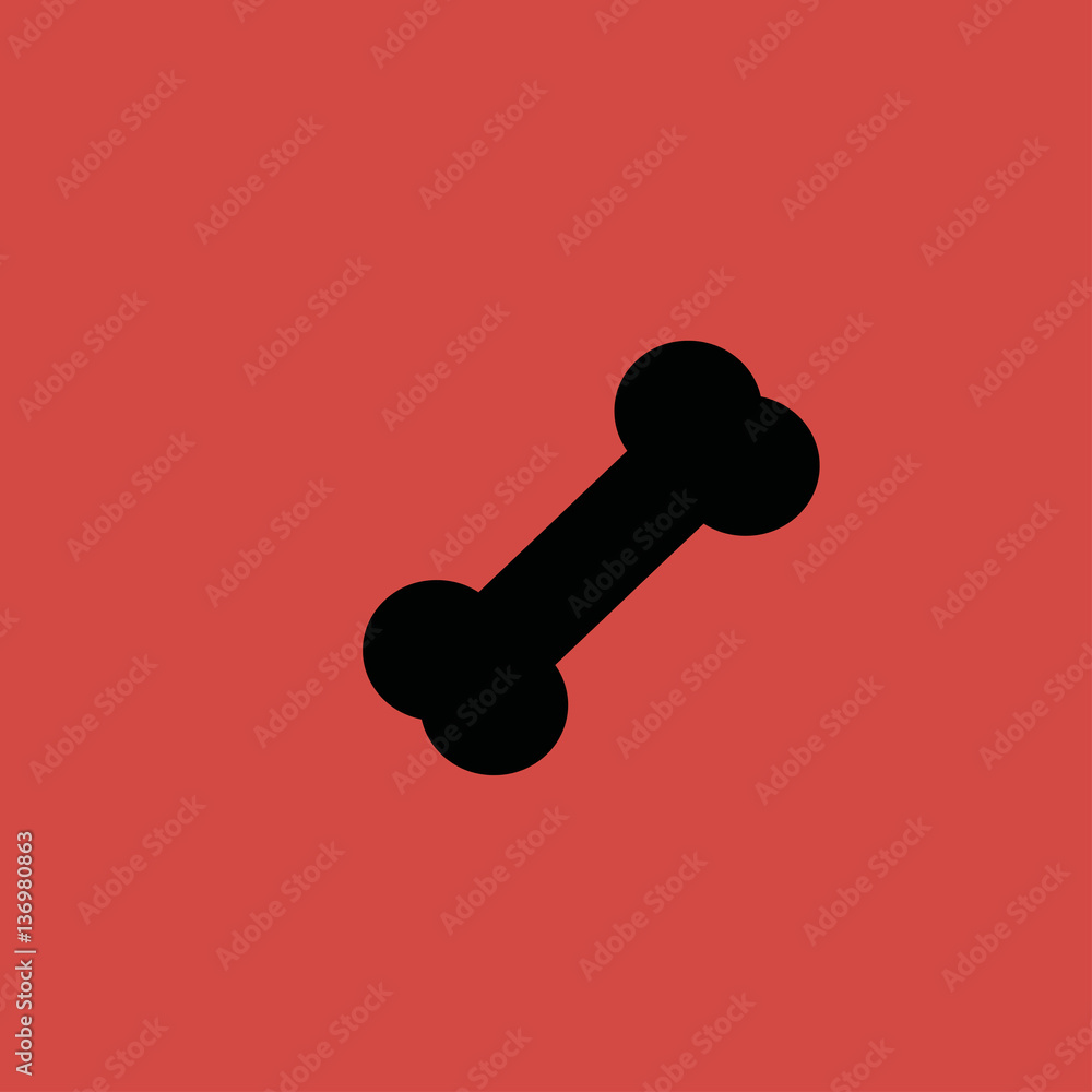 Bone icon. flat design Bone icon. flat design