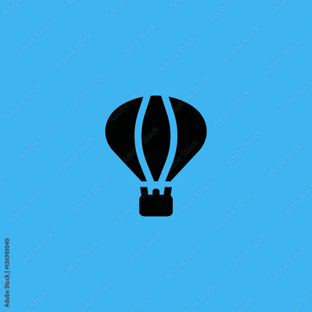 Obraz premium ikona balon na gorące powietrze. płaska konstrukcja