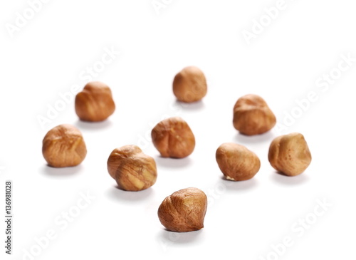 Wallpaper Mural Whole hazelnuts isolated on white background Torontodigital.ca