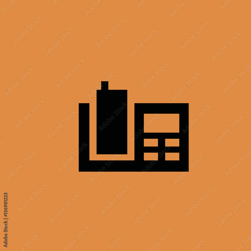 wireless telephone icon. flat design wireless telephone icon. flat design