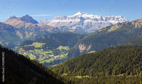 View of Sella gruppe, Alps Dolomities mountains © Daniel Prudek