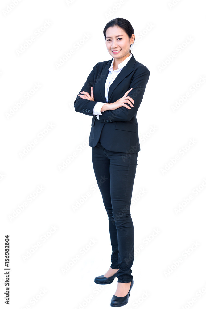 beautiful modern business woman portrait wear black suit white b beautiful modern business woman portrait wear black suit white b