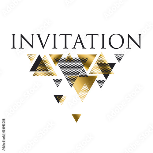 triangle geometry abstract vector illustration for header, invit