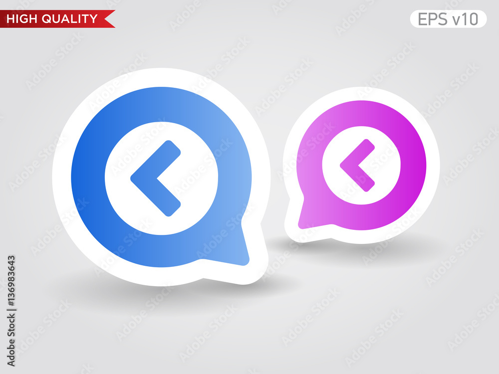 Left arrow icon. Button with left arrow icon. Modern UI vector. Left arrow icon. Button with left arrow icon. Modern UI vector.
