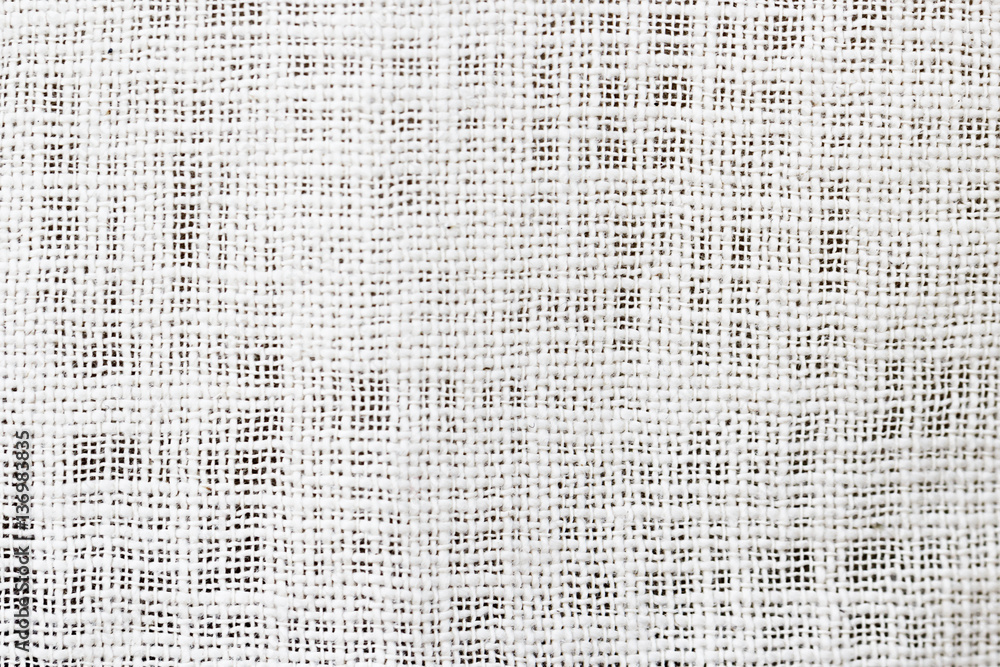 Obraz premium White Sackcloth texture for background