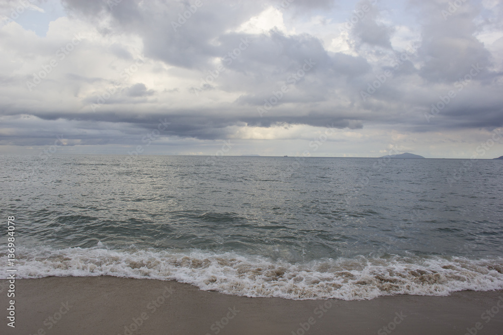 Beautiful view of Caraguatatuba beach, north coast of the state Beautiful view of Caraguatatuba beach, north coast of the state