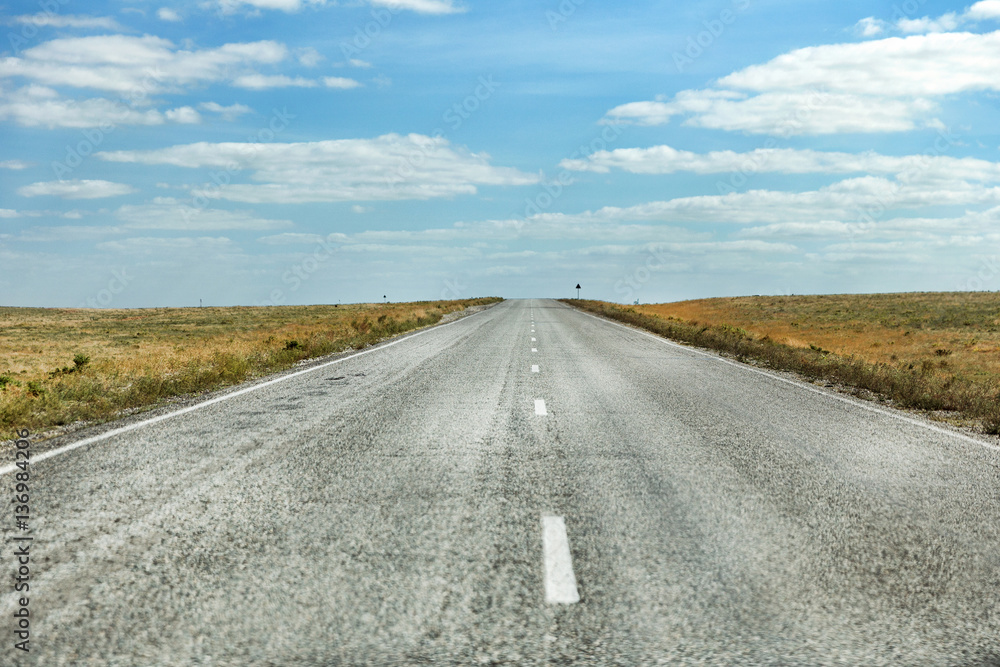 Fototapeta premium The road on the prairie