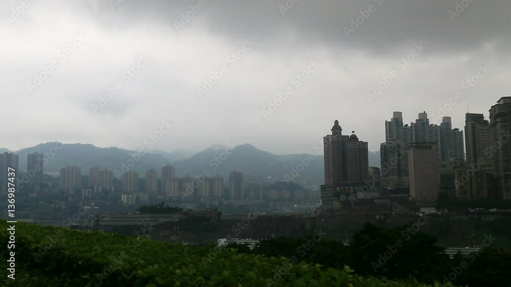 mountain, skyline of chongqing city in china mountain, skyline of chongqing city in china