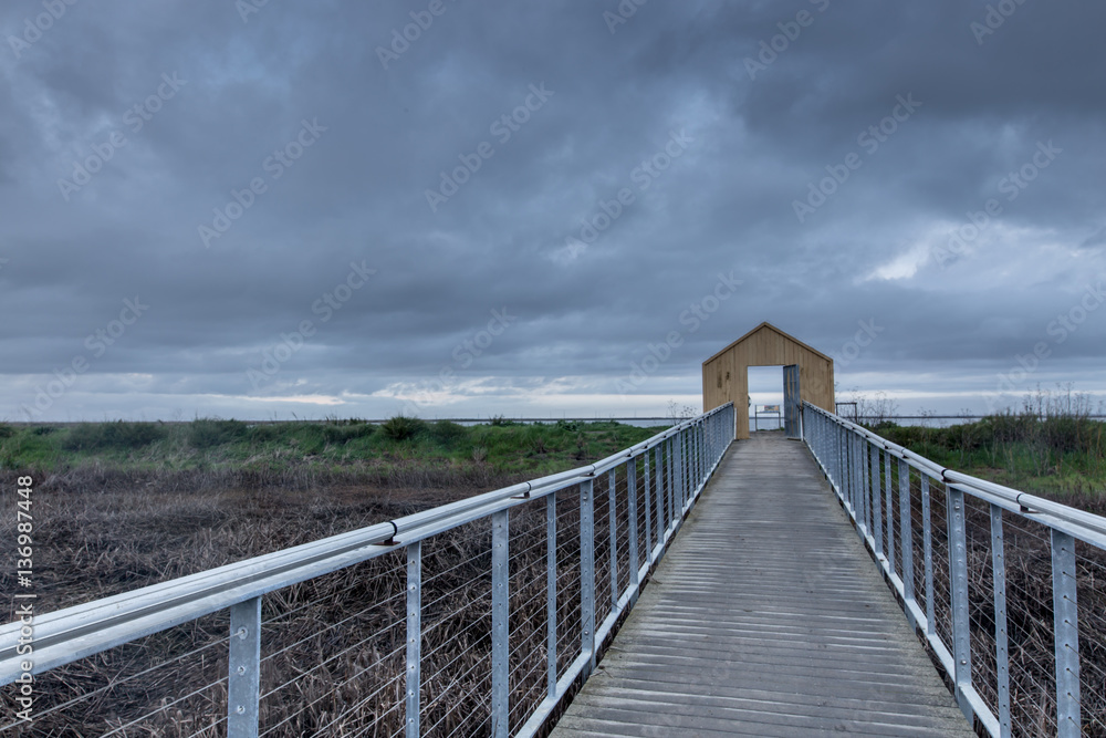 Gate To Nature. Alviso Marina County Park, Santa Clara County, California, USA. Gate To Nature. Alviso Marina County Park, Santa Clara County, California, USA.