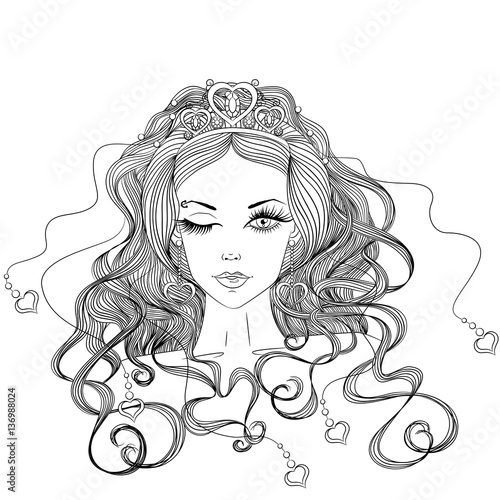 Beautiful winking gir