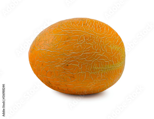 yellow melon on a white background
