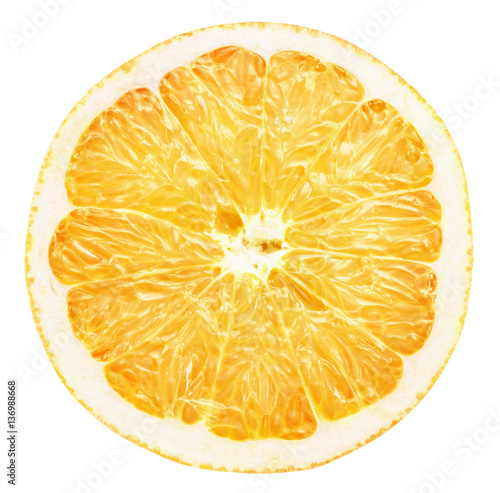 orange slice isolated on a white background