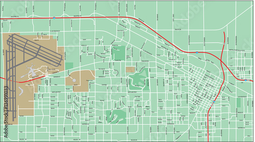Photography Las Vegas Map with Streets