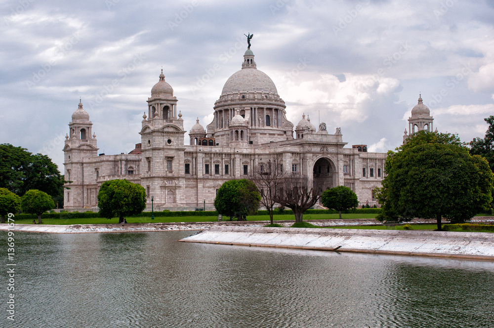 View of Victoria Memorial in Kolkata, India