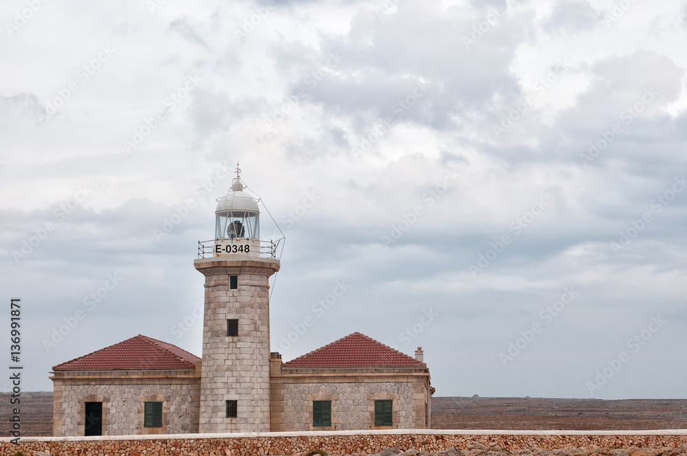 Punta Nati lighthouse in Menorca, Spain