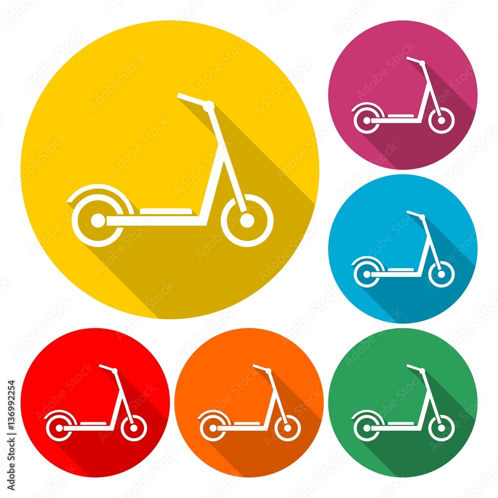 Kick scooter icon - Illustration Kick scooter icon - Illustration