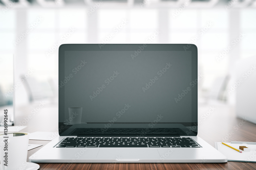 Blank laptop screen Blank laptop screen