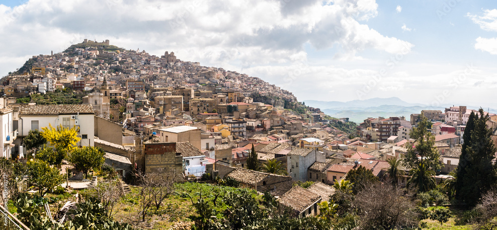 panorama Agira, Enna, Sicily, Italy