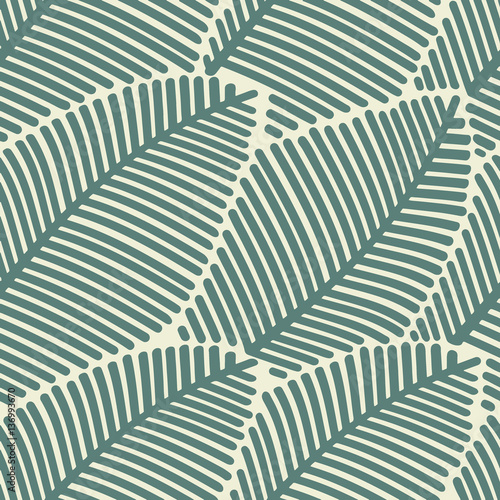 Seamless pattern of stylized leaves.
