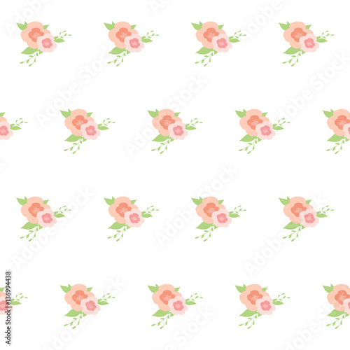 Vector seamless flower pattern