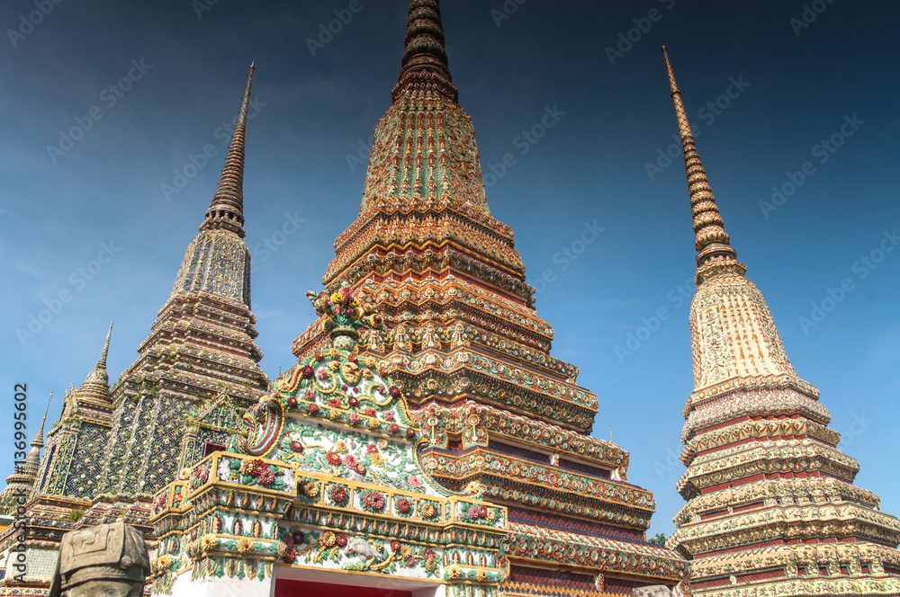 Pagoden des Wat Pho in Bangkok, Thailand (Liegender Buddah)