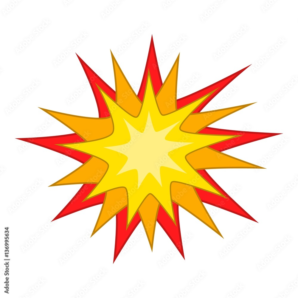 Starburst icon, cartoon style Starburst icon, cartoon style