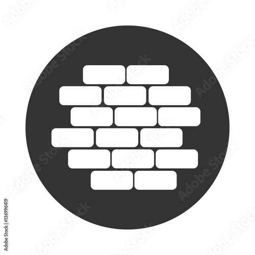 brick wall icon, Brickwork construction