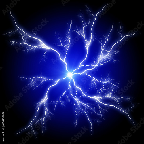 Blue big lightnings 