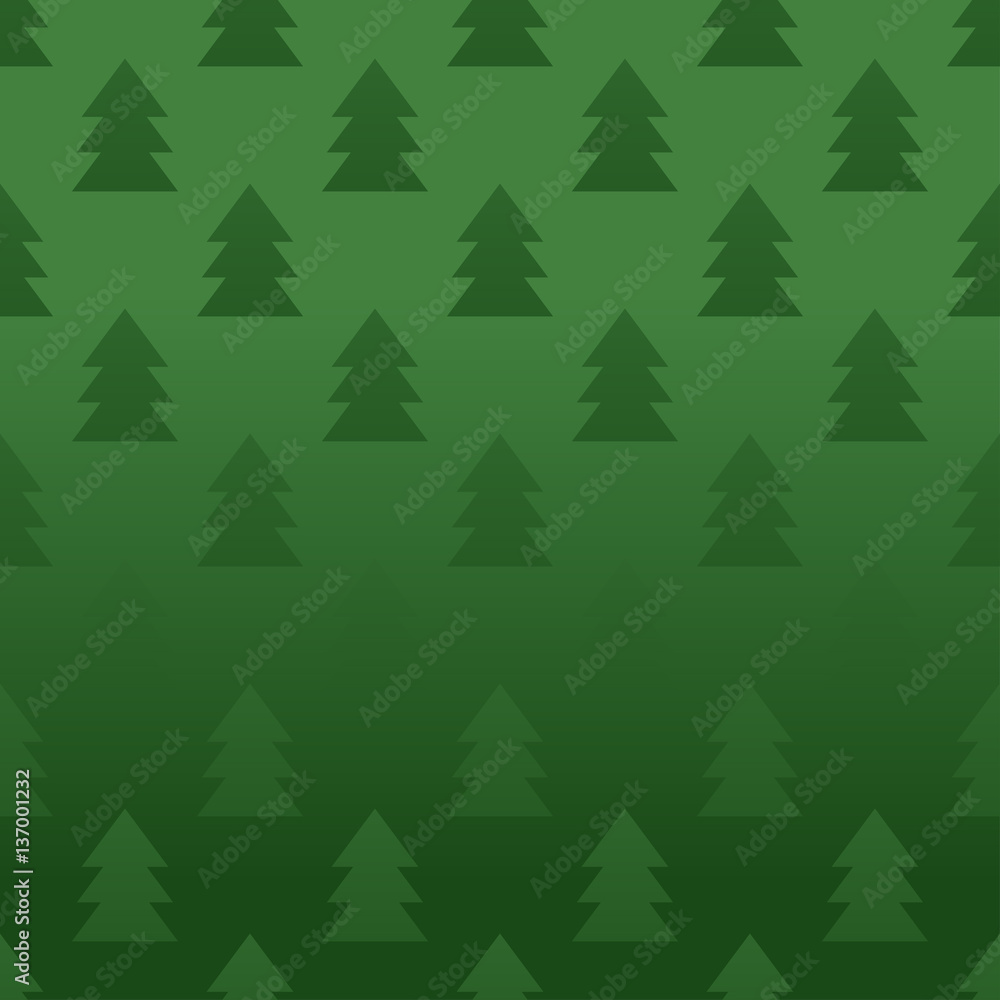 Seamless pattern with pine trees vector illustration.