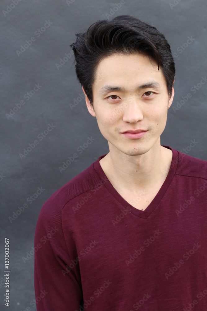 Fototapeta premium Young Asian Man Portrait Isolated