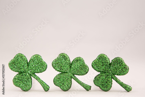 Three St Patrick's Day Shamrocks