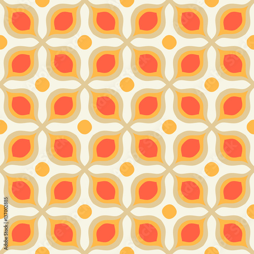 Pattern with bold geometric shapes in 1970s style