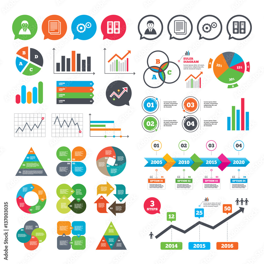 Accounting workflow icons. Human documents. Accounting workflow icons. Human documents.