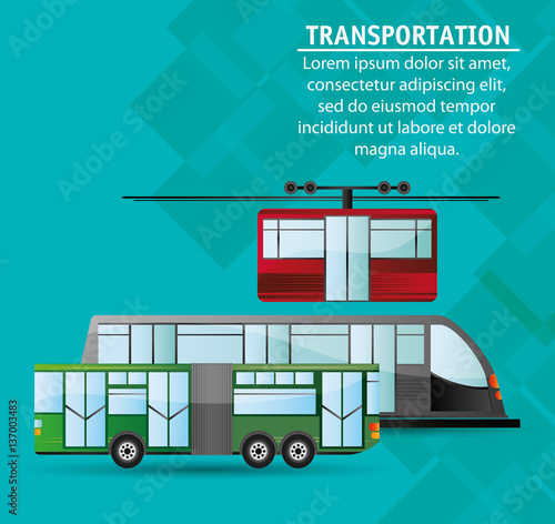 collection public transport service passenger vector illustration eps 10