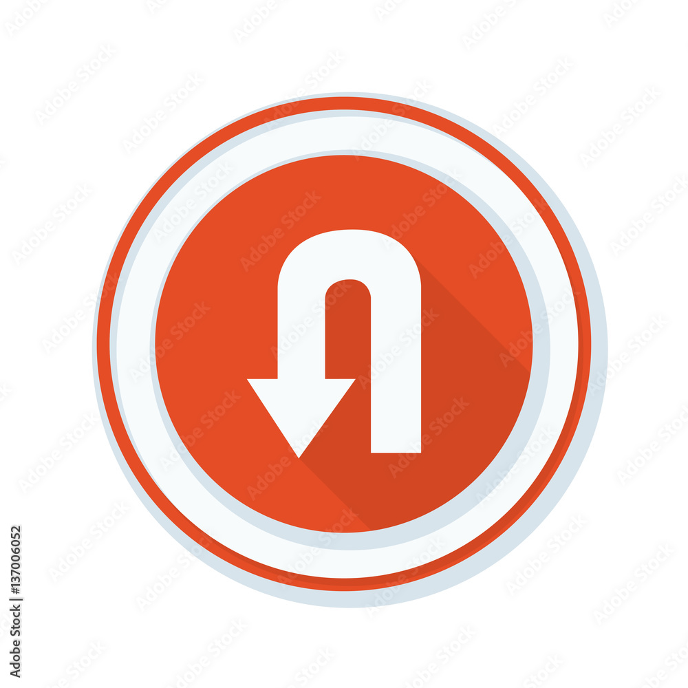U-Turn roadsign sign illustration U-Turn roadsign sign illustration
