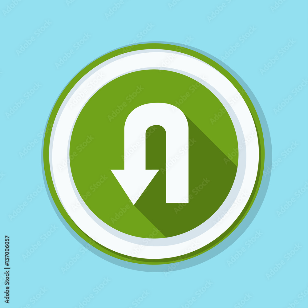 U-Turn roadsign sign illustration U-Turn roadsign sign illustration