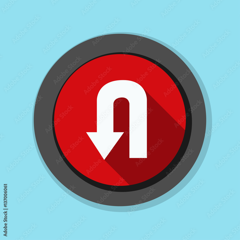 U-Turn roadsign sign illustration U-Turn roadsign sign illustration