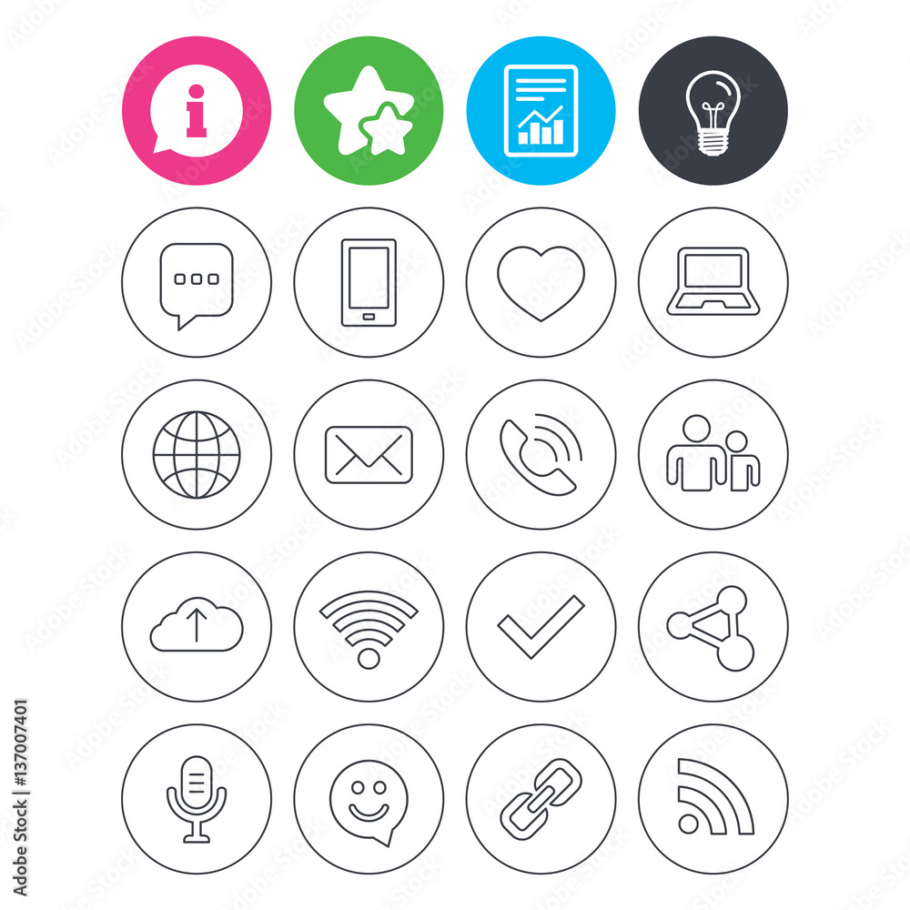 Communication icon. Smartphone, laptop and chat. Communication icon. Smartphone, laptop and chat.
