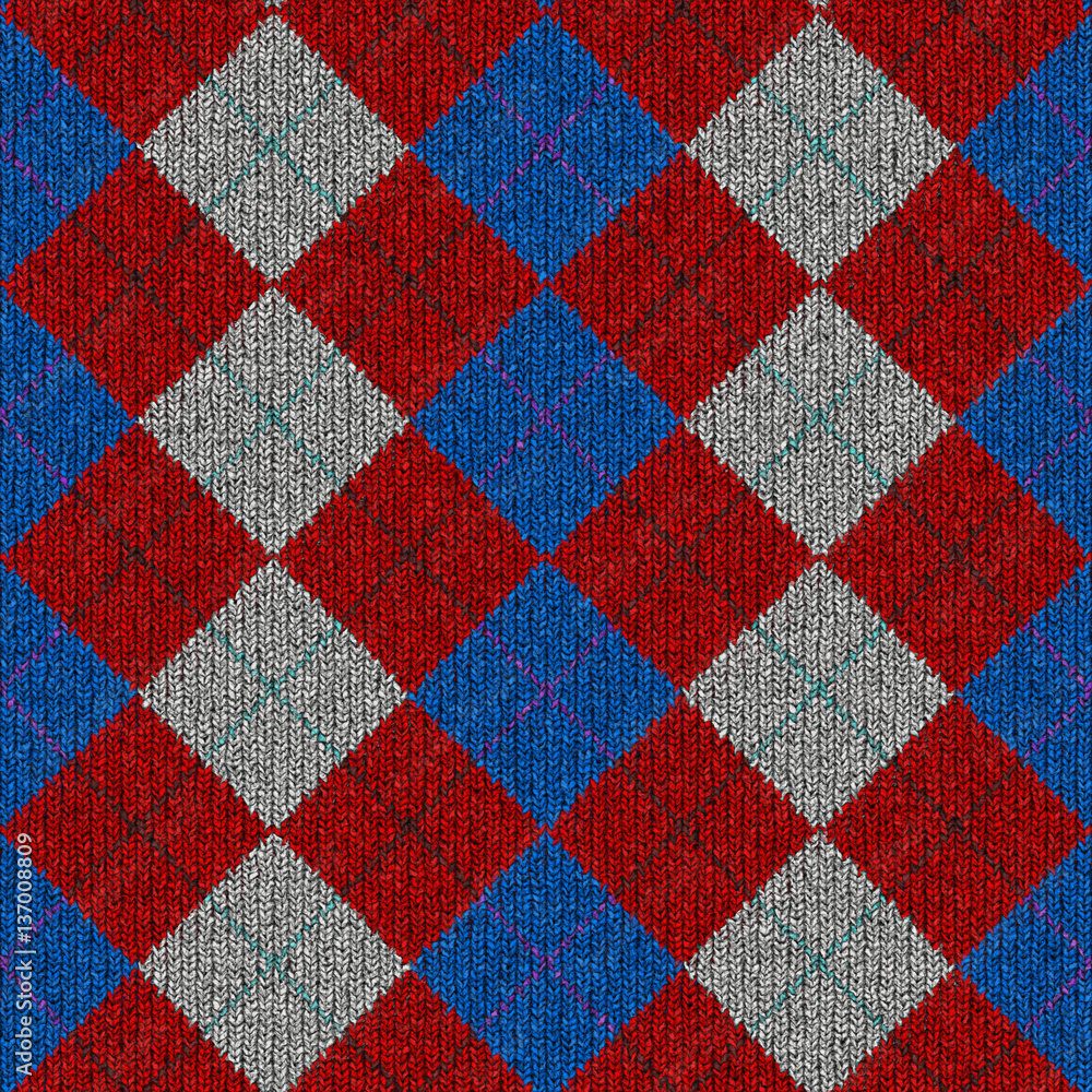 Seamless knitted pattern Seamless knitted pattern