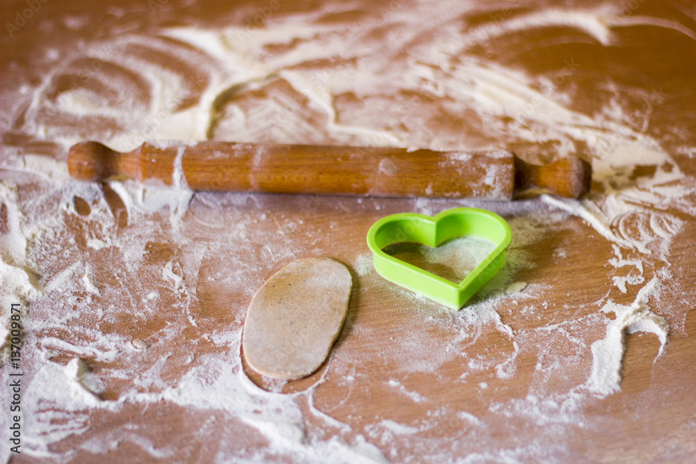 Hearts and shapes for the dough Hearts and shapes for the dough