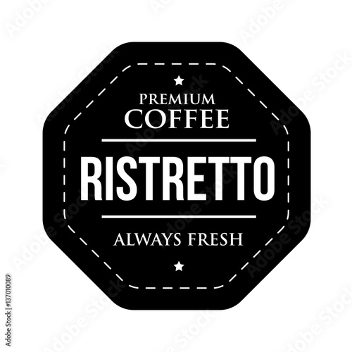 Coffee Ristretto vintage stamp