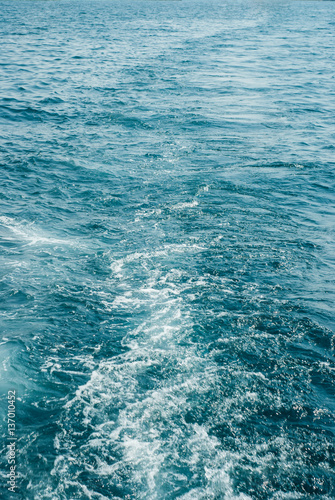 Water surface behind the boat