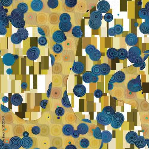 Abstract pattern in Gustav Klimt style 